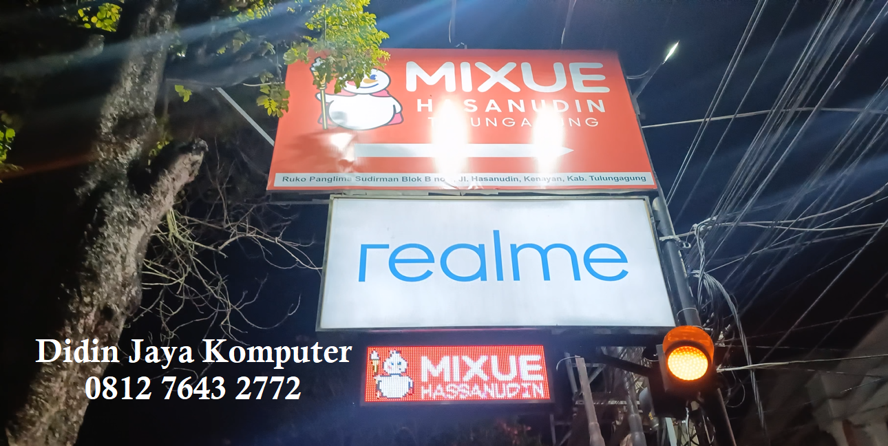 <p>Pemasangan running text&nbsp;yang menggunakan jenis led RGB ukuran 36x100cm di Mixue Hasanudin Tulungagung. Running text jenis outdoor ini tahan panas matahari dan juga tahan air hujan.Running text jenis outdoor yang berkualitas terbaik, tidak mudah rusak, dan tahan lama.</p>